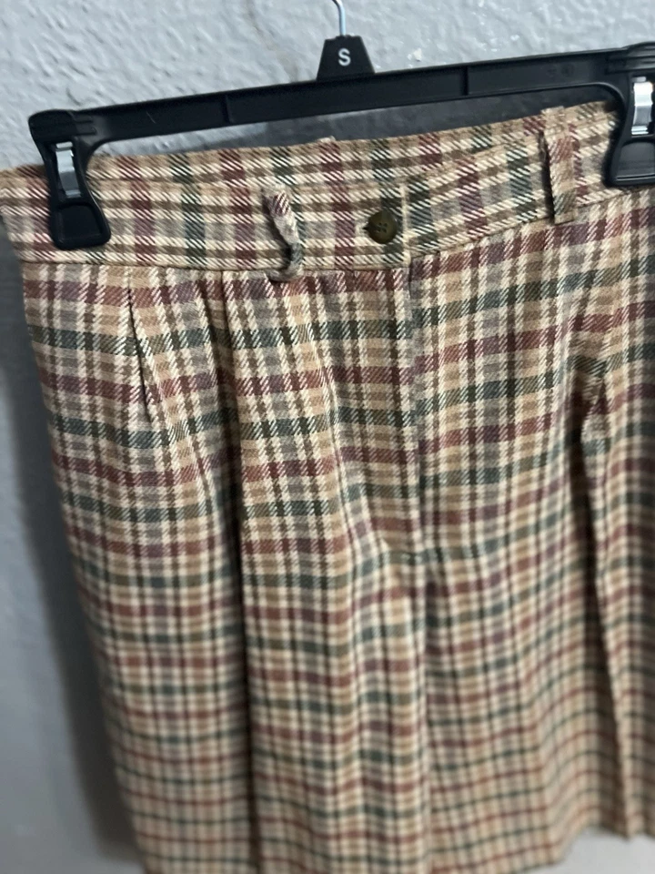 Винтажные шорты в клетку из шерстяной смеси Susan Bristol см. описание - Изображение 3 из 4