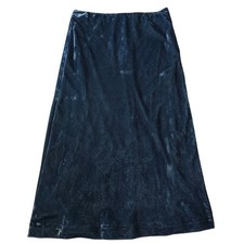 Anthropologie Maeve Velvet Midi Skirt Green Elastic Waist Size M