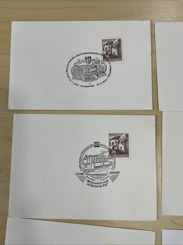 Austria Belgium Rail Postmark Train Cards X28 J223 - Picture 2 of 15