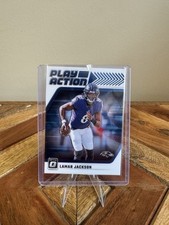 2024 Panini Donruss Optic Lamar Jackson Play Action Insert #19 Baltimore Ravens