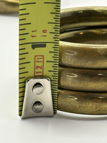 Set of 3 Vintage Brass Spiral Coil Napkin Rings - Picture 10 of 10