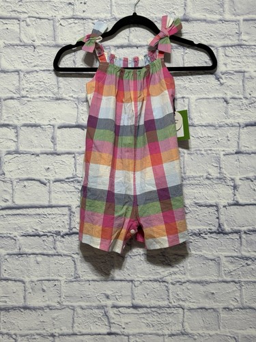 kate spade new york x Target Girls' Plaid Tie-Shoulder Poplin Romper Size XS - Picture 5 of 17