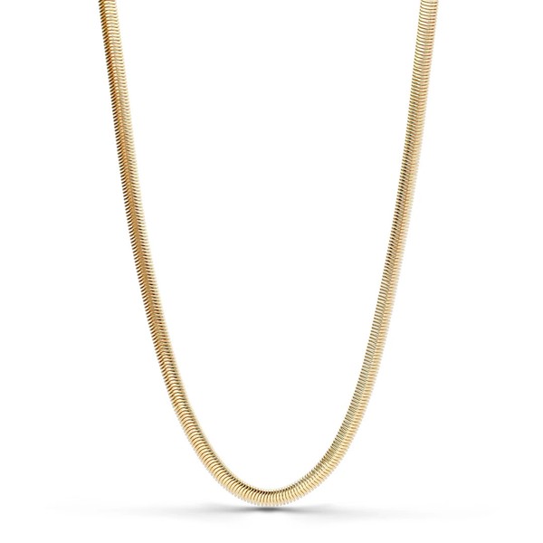 Klassische Schlangenkette 18K Vergoldet Halskette Elegant Schmuck Damen-image