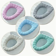 5 Piece Set Toilet Seat Cover , Soft and Comfortable, Fits Most Toilets, Anti-Sl