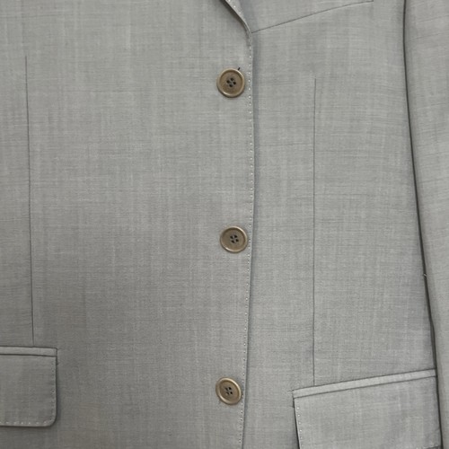 Mens Suit Size 46R Pants 38Wx30L Duca Visconti Light Gray 2PC Suit - Picture 6 of 17
