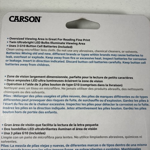 Carson MagniFold 2.x Lighted Magnifier MJ-50 - Picture 6 of 6