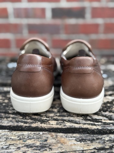 Ecco Soft 7 Slipper Damen geflochtene braune Lederschuhe - Größe 41 (US-10/10,5) M5 - Bild 3 von 16