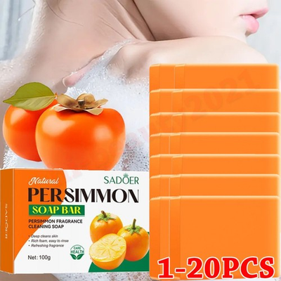 #ad 5 20PCS Persimmon Soap Bar Body Odor Control Deodorant Soap for Men amp; Women 100g $72.95