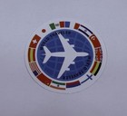 World Traveler Sticker Flags Plane Travel City Tour Art Decal Vinyl Souvenir Tc9