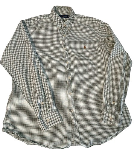 Polo Ralph Lauren abito camicia uomo taglia XL preppy con righe vestibilità classica - Foto 9 di 9