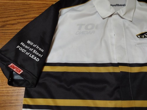 Simpson Leadfoot Racing Snap Button Up Shirt Large USA - Picture 4 of 8
