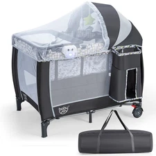 Portable Baby Playard Playpen Folding Nursery Center w/ Changing Station & Net