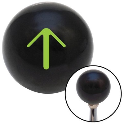 Green Solid Pointing Arrow Up Black Shift Knob w/ M16x1.5 Insert Shifter Auto