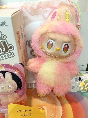 Authentischer Pop Mart Labubu die Monster groß in Energie LOYALITÄT Plüsch Anhänger