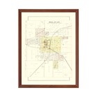 Old Map of Delavan, IL 1891 - Vintage Delavan Illinois Art