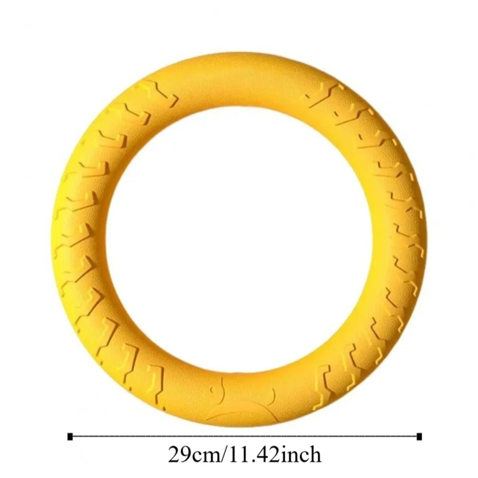 29cm Dog Chew Rings Teeth Cleaning Indestructible Pull Ring Toy  Medium Dogs - Image 2 of 4