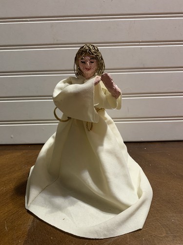 Pappmaché Engel Baumspitze hausgemacht 8” x 4” - Bild 1 von 7