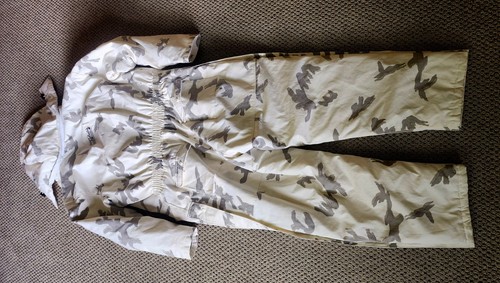 Cabelas White Camo Insulated Snowsuit~Hunting~Hooded Coveralls Sz 2XL Tall - Picture 2 of 4