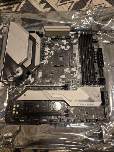 Used ASRock B550M Steel Legend AMD Soket AM4 B550 Micro ATX Motherboard - Picture 9 of 11