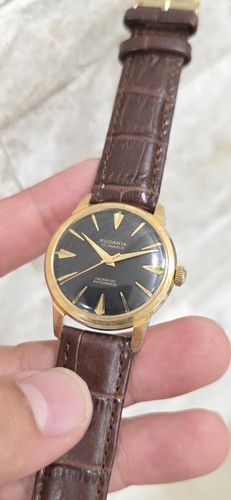 Rare Vintage Rodania Automatic Black Dial Men's 17 Jewels Swiss Made Watch - Picture 16 of 24