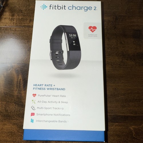 Fitbit Charge 2 Smart Watch Heart Pulse Rate Fitness Tracker Black Large