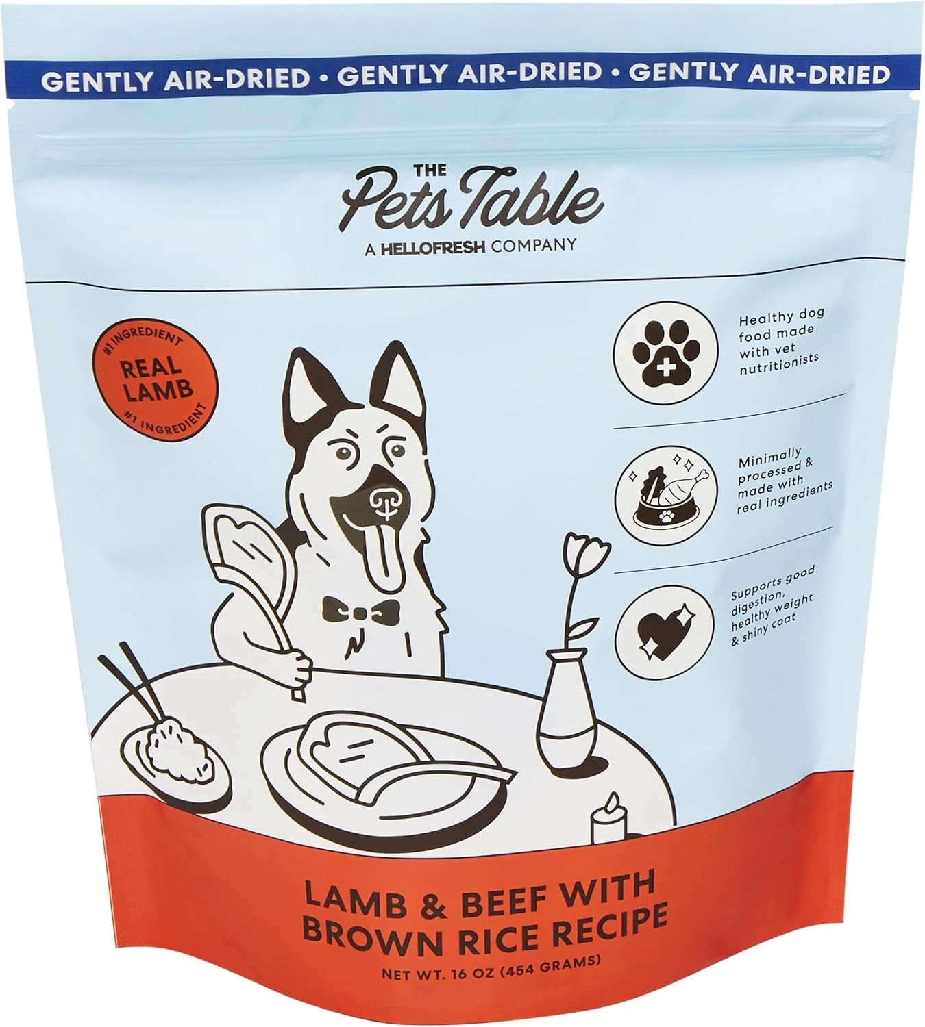 The Pets Table Lamb & Beef with Brown Rice Air Dried Dog 1 Pound (Pack of 1)