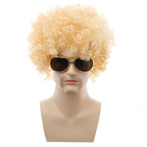 FUNKY AFRO WIG Black 1970s Big Hair Adult Mens Halloween Costume Accessory - Picture 11 of 17