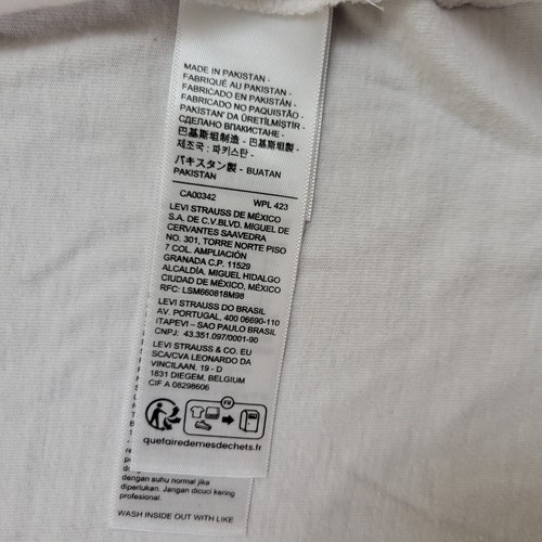 Levi Strauss Shirt Herren 3XL Kurzarm Relaxed Travel Strickpullover Weiß - Bild 10 von 14