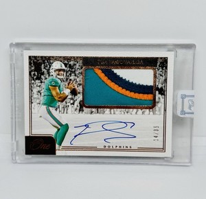 2020 Panini One TUA TAGOVAILOA Rookie Patch Auto Bronze /35 Dolphins RPA #2