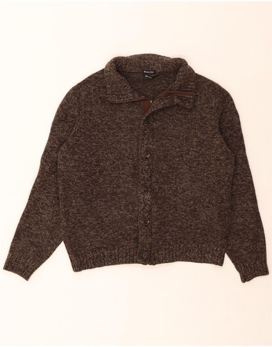 MASSIMO DUTTI Womens Cardigan Sweater UK 18 XL Brown Wool DK32