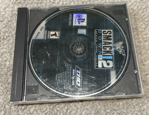 WWF SmackDown 2: Know Your Role Black Label For PS1- Disc Only- Tested