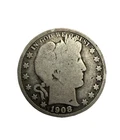1908-O Silver Barber Half Dollar-Circulated