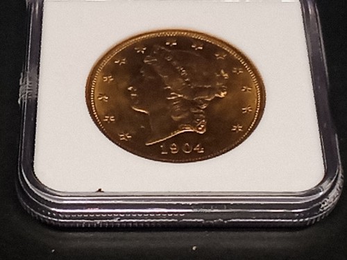1904 $20.00 Gold Double Eagle! NGC Certified MS 64! Old Fatty Holder! Scarce! - Picture 6 of 18