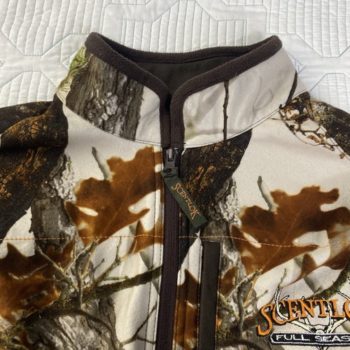 Scent Lok Vertigo White Camo Zip Size Large Jacket Hunting Gorpcore Grunge Y2K - Picture 8 of 12