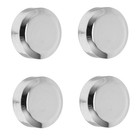  4 Pcs Frameless Glass Shelf Bracket Mirror Clamps Mounting Round Clips