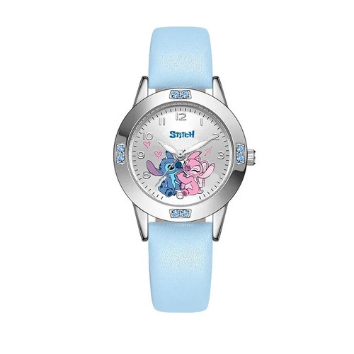 Reloj infantil Disney Stitch dibujos animados cinturón de acero conjunto de diamantes de alta calidad - Imagen 4 de 26