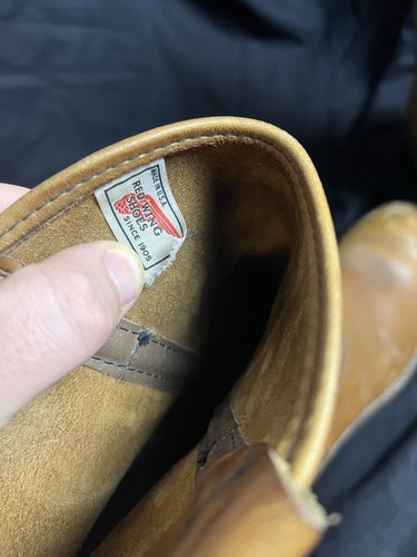 VTG Red Wing Pecos Mens 8 E Brown Leather Soft Toe Pull On Boots Cowboy USA - Picture 10 of 12