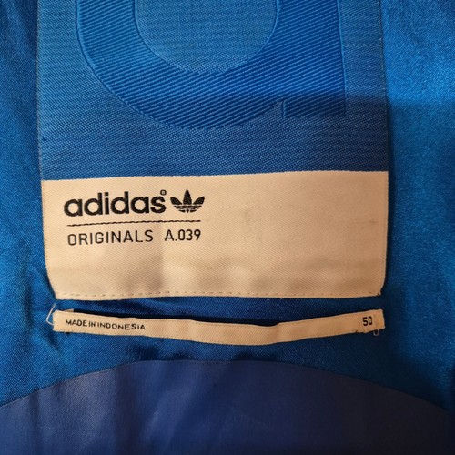 Adidas Originals A.039 Men's Duffle Coat Size 50 Blue Wool Blend Toggles Hooded - Picture 7 of 10