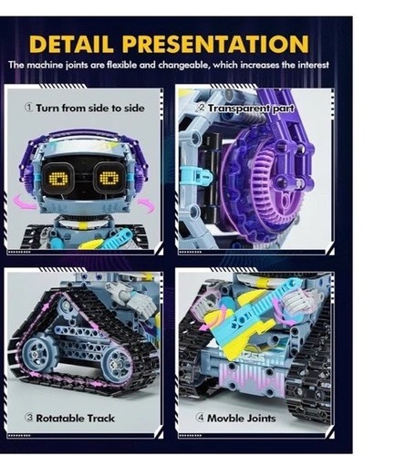 433 Stck. Roboter Bauspielzeug für Kinder 3 in 1 APP/Fernbedienung MINT Pädagogisch - Bild 4 von 8