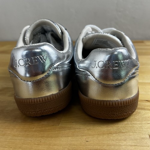 J.Crew Field Sneakers Metallic Silber Schnürschuhe BX916 Damengröße 7,5 - Bild 6 von 10