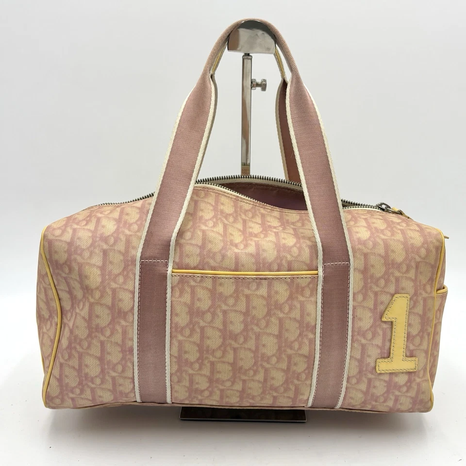 Auténtico Bolso de Mano Christian Dior Número Línea Trotter Patrón Mini Boston PVC 2Y2811 Foto 2 de 4