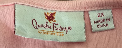 Quacker Factory Women’s Pink Short Sleeve T-Shirt With Rhinestones Size 2X - Picture 7 of 13