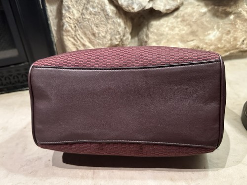Coach F57242 Mini Bennett Satchel Legacy Jacquard Handbag - Burgundy/Bordeaux - Picture 6 of 7