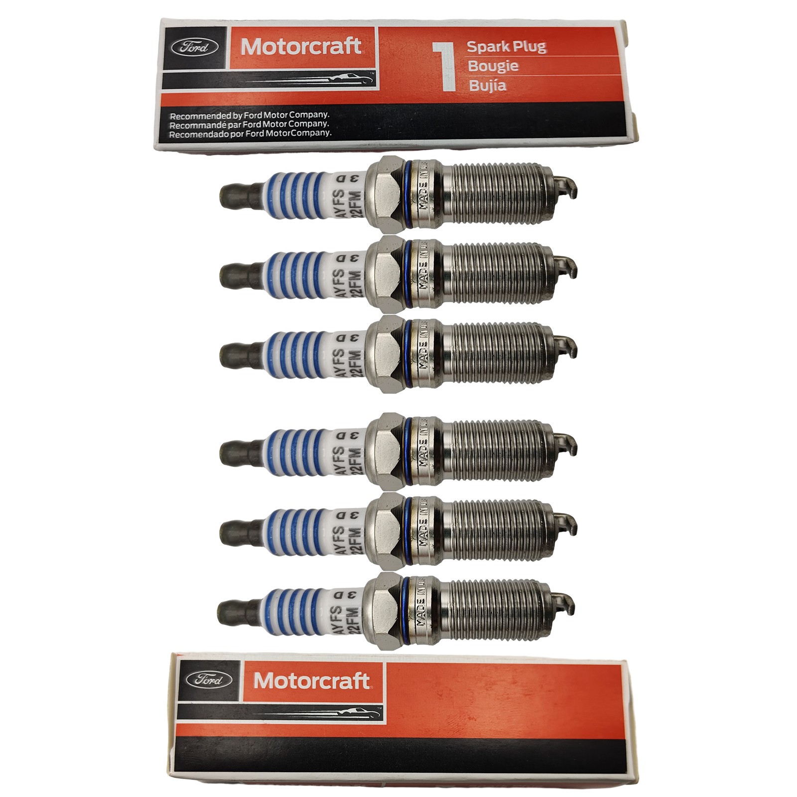 Set 6x New Brand SP-411 Spark Plugs For Lincoln MKZ 2007-11