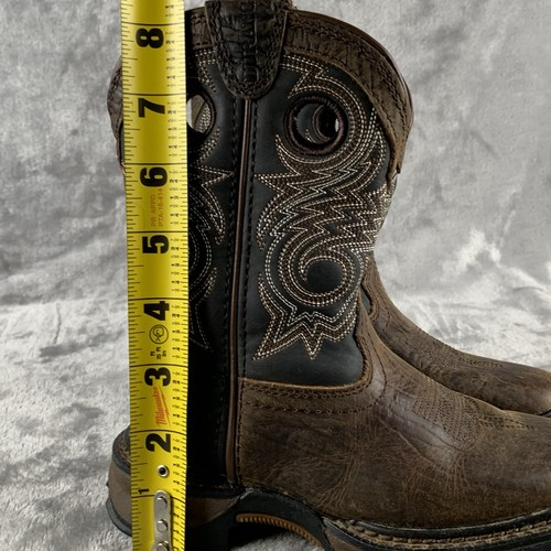 Durango Cowboy Boots Kids Size 10 Brown Leather Western 8 Inch DBT0228C EUC - Picture 11 of 11