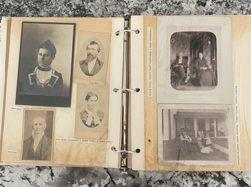 Antique Photos, Cabinet Cards, Family Photo Ancestry Album Illinois Portraits