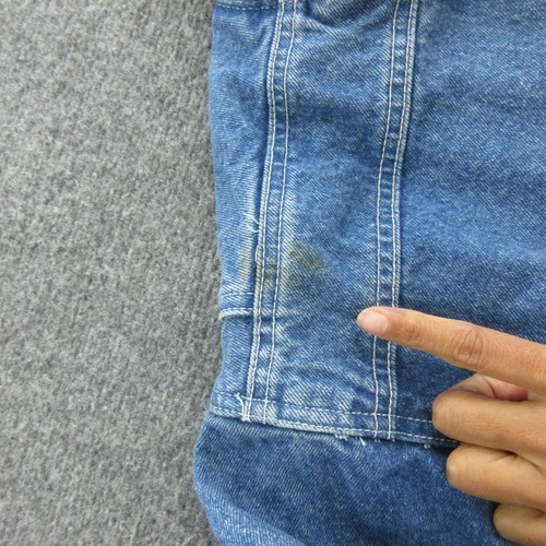 Vintage Disney Mickey & Co Denim Chore Mantel Jacke Herren mittelblau Macau 90s - Bild 12 von 15