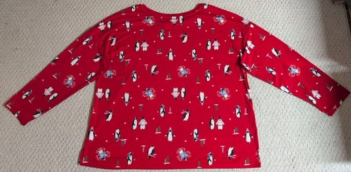 Joyspun Women XLarge Multicolor Penguin Polyester Blend Pajama Shirt&Pants Set24 - Picture 4 of 14
