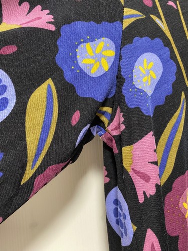 Women's Gudrun Sjoden Sjöden Dress Tunic Floral Multicolor Size L Lyocell Pocket - Imagen 5 de 11