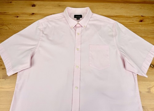 DAVID TAYLOR COLLECTION Shirt Mens 17-17.5 Pink Short Sleeve Button Down Classic - Picture 6 of 21